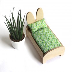 Small bed with rabbit ears